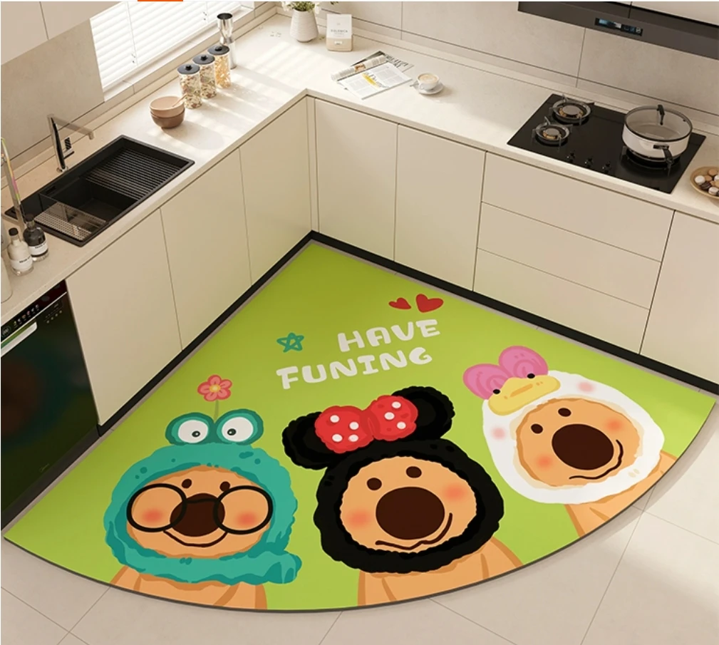 Super Absorbent Floor Mat Quick-Drying Non-Slip PVC Rubber Diatom Mud Bathroom Mats
