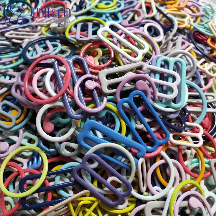 Lingerie Adjustment Strap Hardware Colored Bra Ring Slider Clips Clasp Hooks
