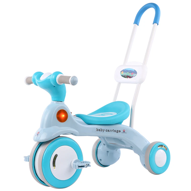 wholesale Cheap music and light 3-year-old Baby Tricycle with push bar baby Bicicle  Online Store