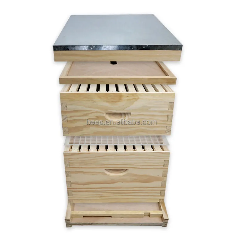 Прямая поставка с фабрики Пчеловодство улей сосновая деревянная пчелиный улей медовая коробка с пчелами на продажу лангстрот ульи