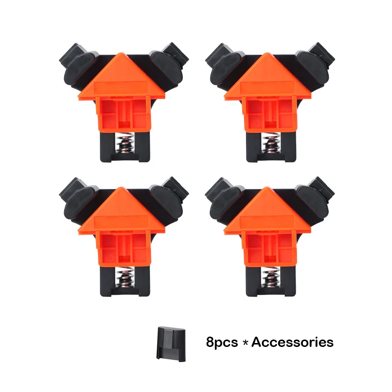 4pcs Portable Woodworking 90Degree Right Angle Clamp Fixer Positioning Tool Multifunction Corner Clamp Furniture DIY Corner Clip
