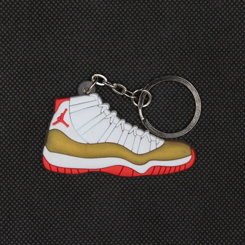 Wholesale Promotional Rubber 2d pvc Mini Air Max Jordan Basketball Shoes sneaker keychain