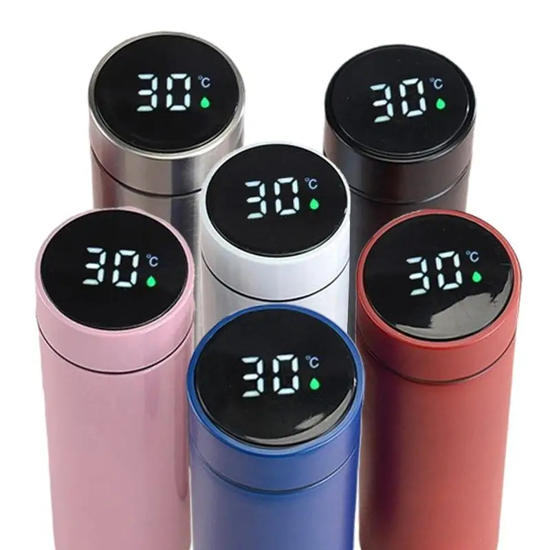 AI-MICH 500ml Led Digital Display Thermos Water Bottle Led Smart Digital Temperature Display Water Bottle
