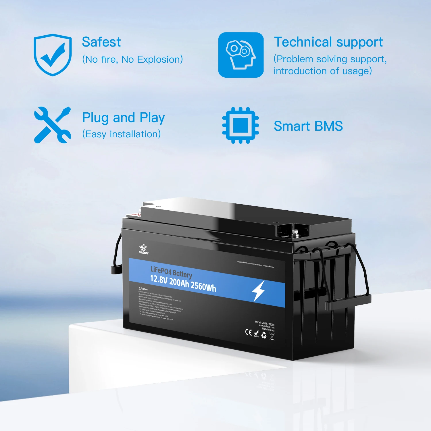 12v 200ah Lifepo4 Battery 12v lithium battery Deep Cycle Lithium Iron Phosphate Battery With Bms
