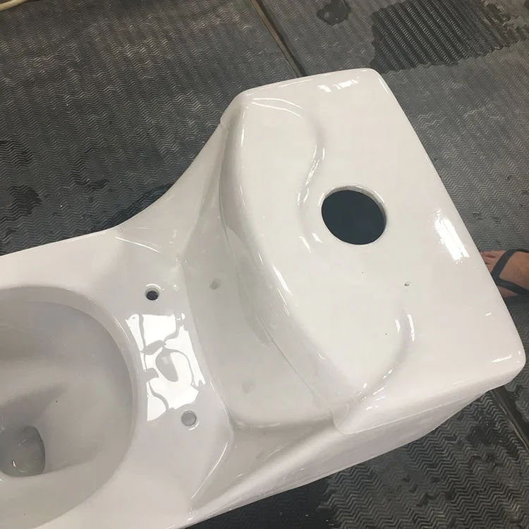 SAIRI Elongated Front 1-Piece Toilet, 3,8 L/6 L, White washdown bathroom toilet seat for UAE Middle East market