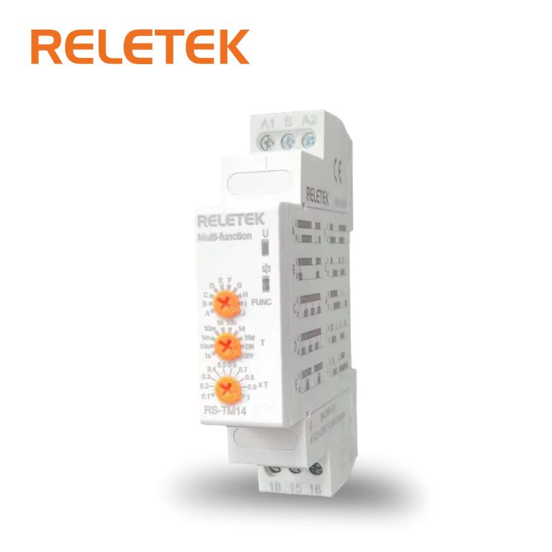 Reletek горячий, многофункциональный реле времени RS-TM14/13/23,AC/DC12-220V, переменного тока/DC24-240V В переменного тока, 50/60 Гц, модуль Din-рейку, реле, сделано в Китае
