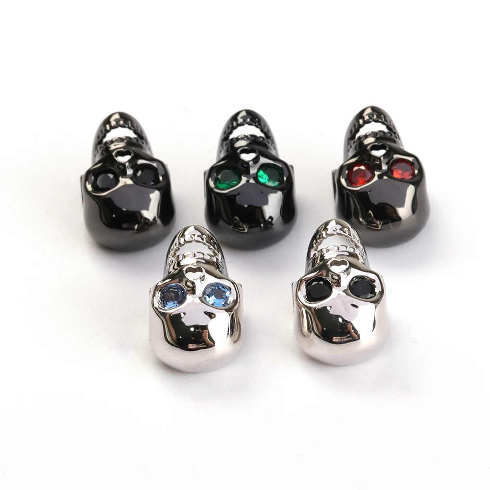 Пустые глаза Череп голова бусины крутой панк браслет шарм сделай сам ювелирные изделия