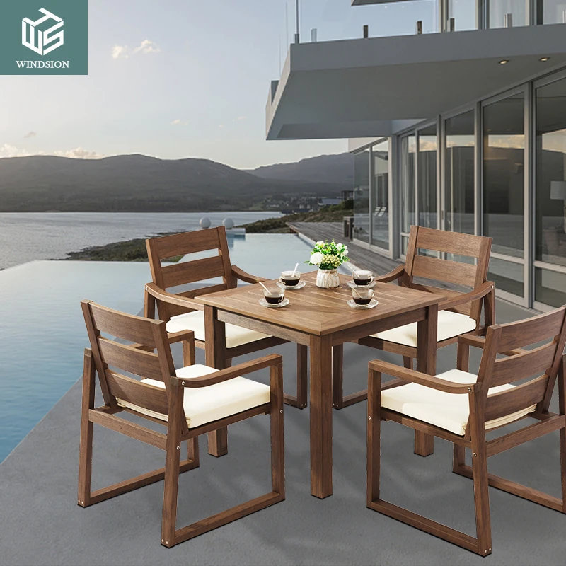 Modern nordic dining room 4 chairs furniture Plastic Wooden chair dining table and chair set