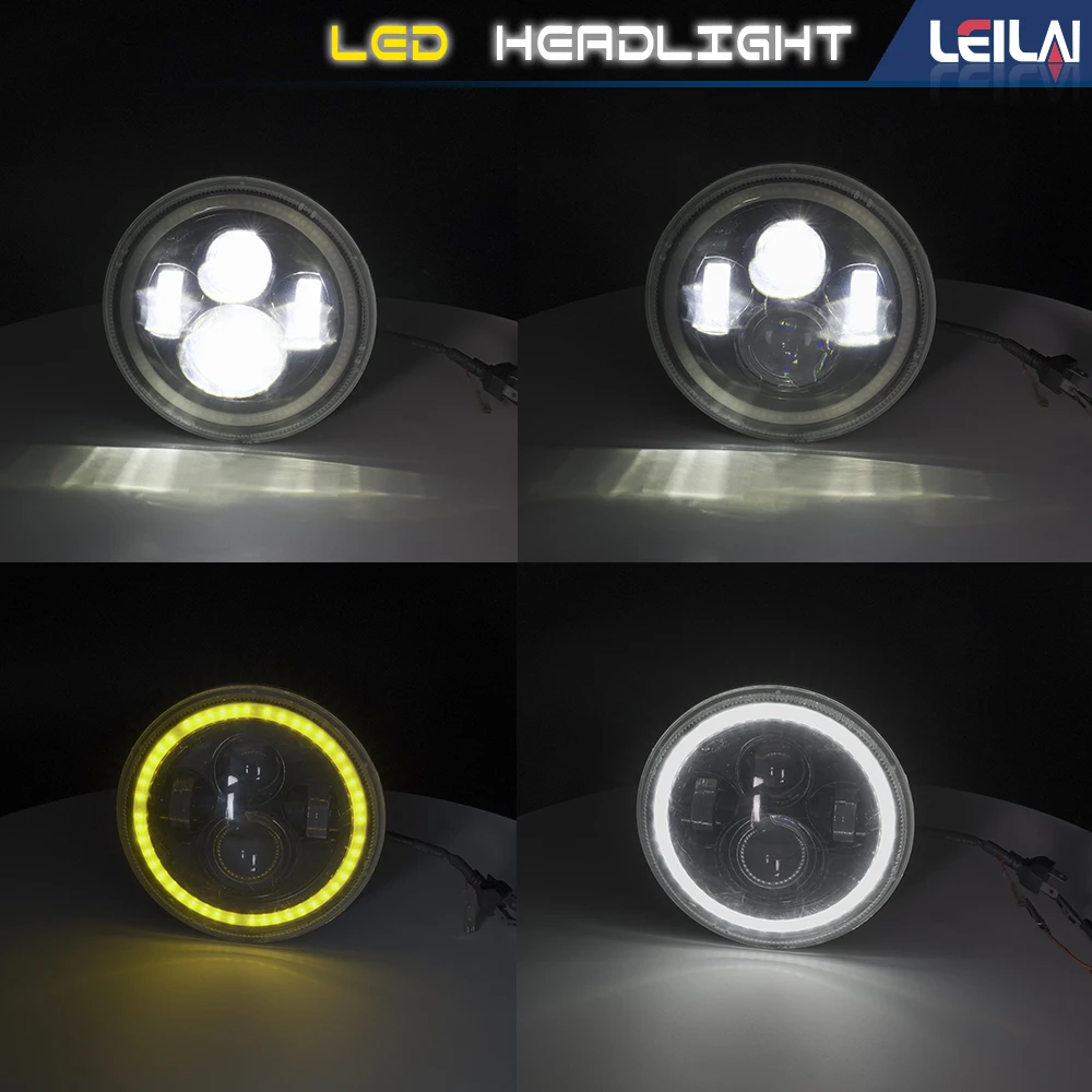 7 inch rgb headlight 12V 36V turn signal light high low beam lights 4x4 Work Light for tractor