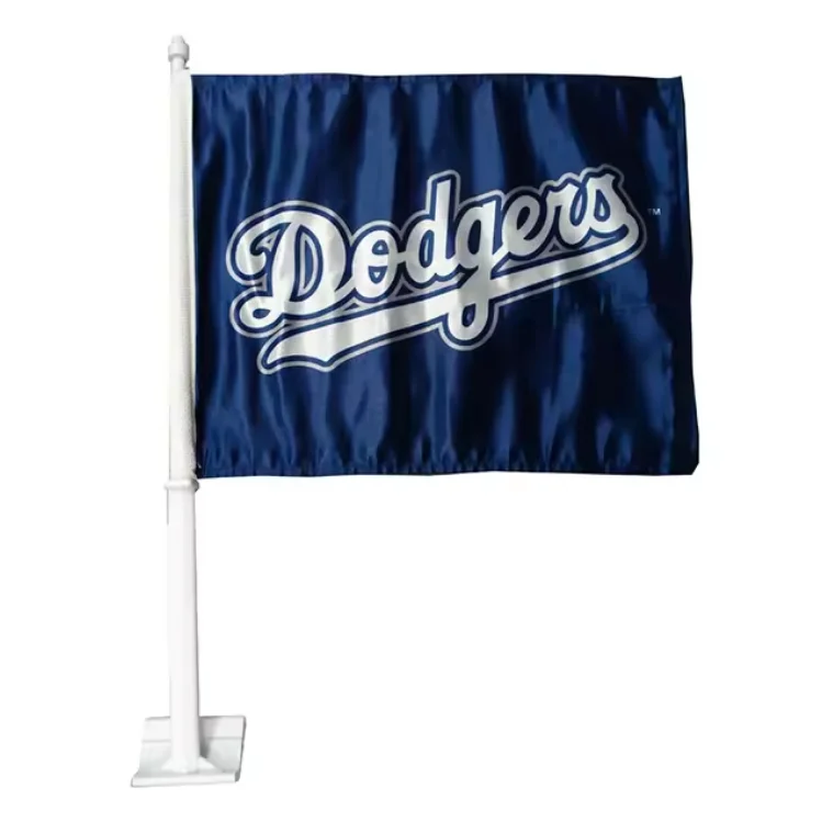 NCAA Mississippi Ole Miss Light Blue With Red Script Car Flag Sports Fan Automotive Flags
