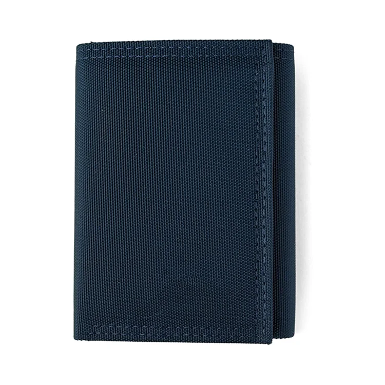 Мужской тройной кошелек Cordura Nylon RFID с окошком для удостоверения личности