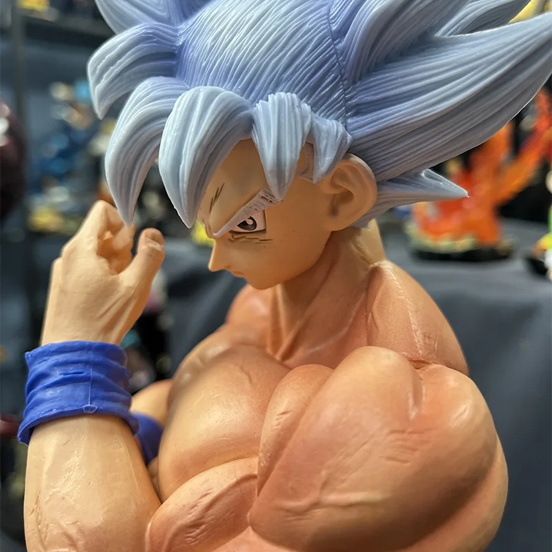 Оптовая продажа 43 см DBZ персонаж супер Экстремальный непринужденно Серебряная Модель персонажа Гоку