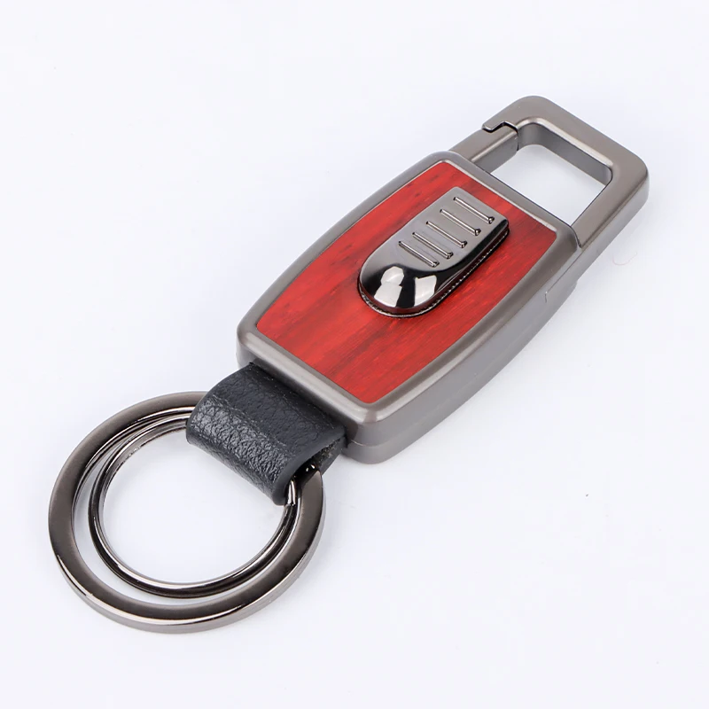 Custom blank metal wood keyring metal keychain,manufacture key metal ring