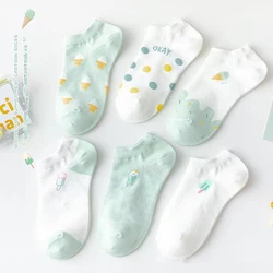 Summer Spring Cotton Bamboo ankle invisible Socks Teen Low-cut Ankle Mesh Socks women