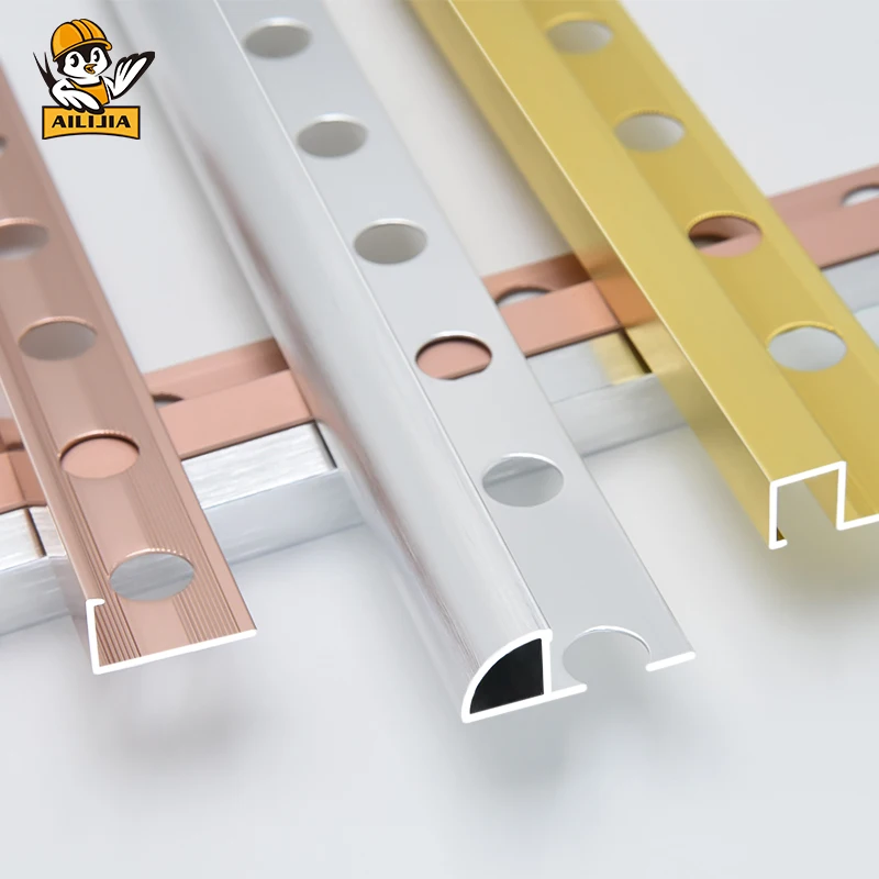 Aluminium U Shape Edge Protection Aluminium Ceramic Tile Trim Metal Tile Profile U Profile