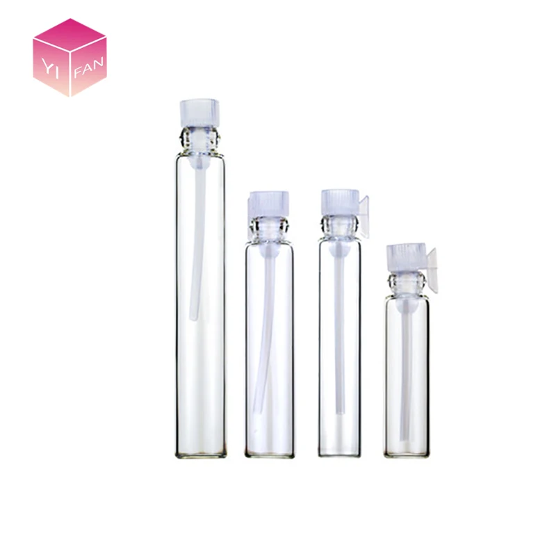 LANJING 1ml 2ml 3ml  Perfume Bottles with Plastic Stick,Pack of 100  Perfume Sample Test Vial