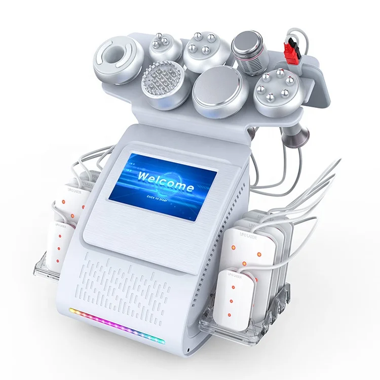 Professional	Fat Burning 80k Cavitation 9 In 1 Machine With laser RF EMS Lipo Slimming Machine