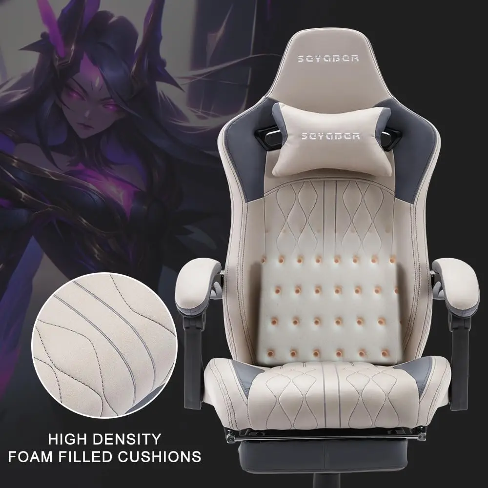 Adjustable height gas lifting speaker silla gamer computer chair pu leather gaming chair with footrest and massage