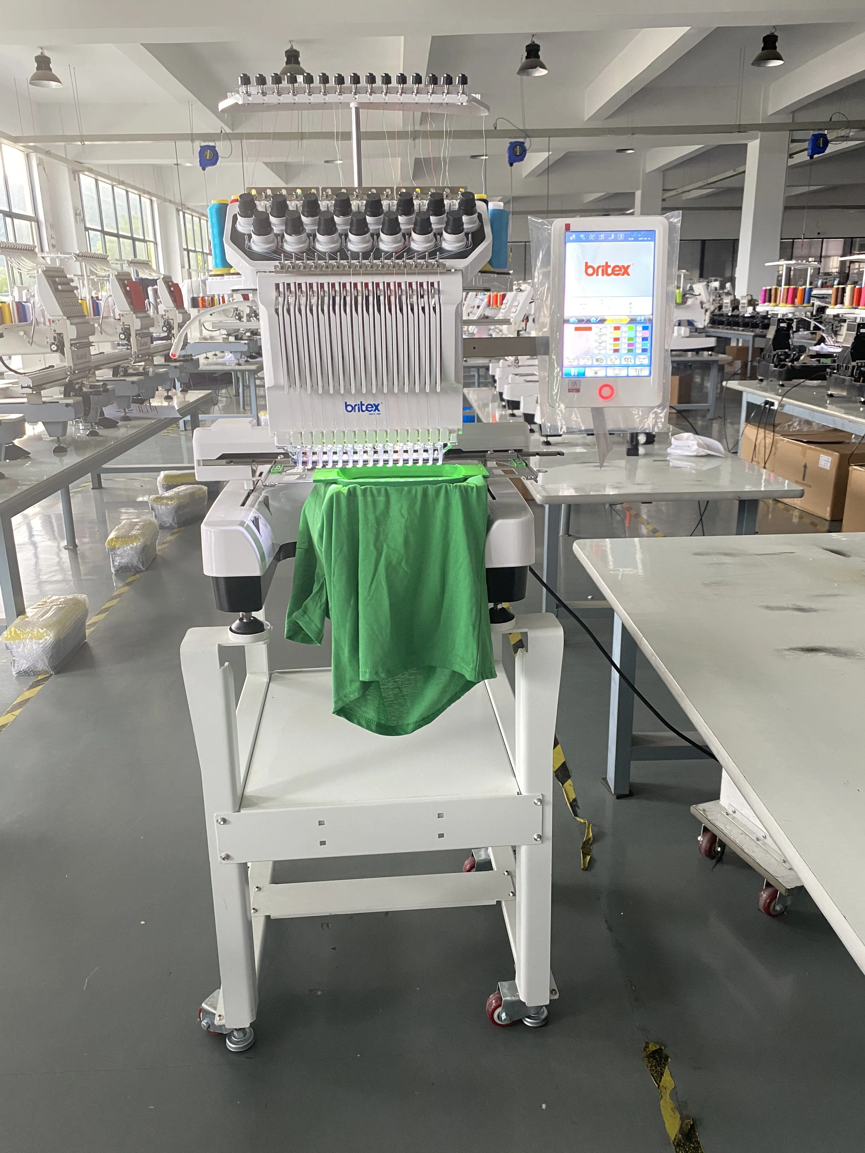 BR-3620 Single Head 15 Needles China Flat T-shirt Hat Embroidery Machine Computerized Embroidery Machine_4