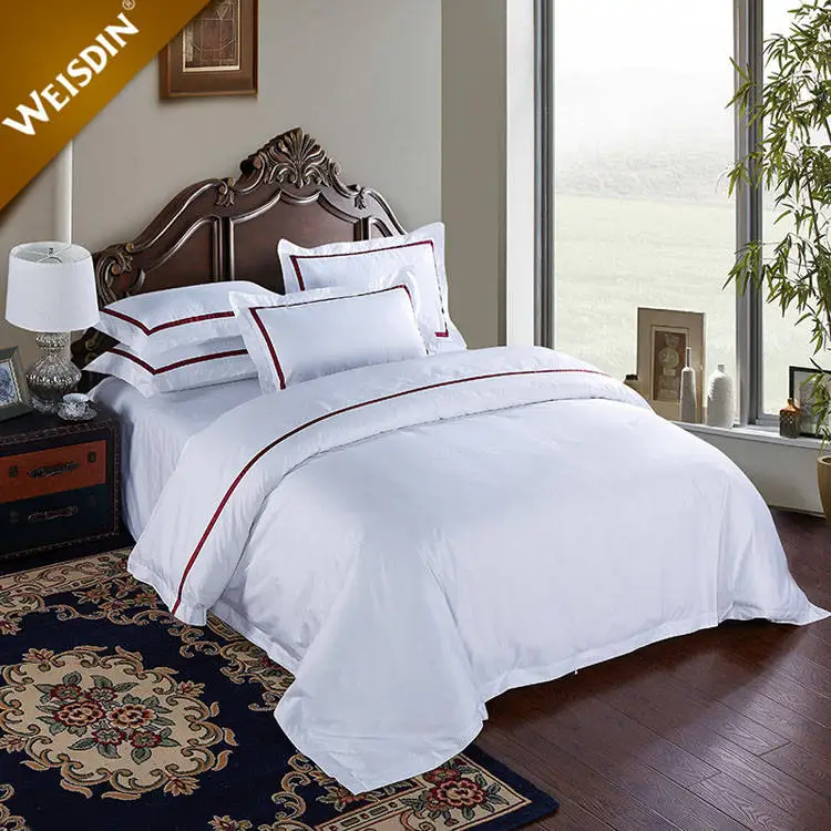 OEM Factoryhotel linen wholesale queen size cotton pure white bedsheet quilt comforter sets bedding luxury