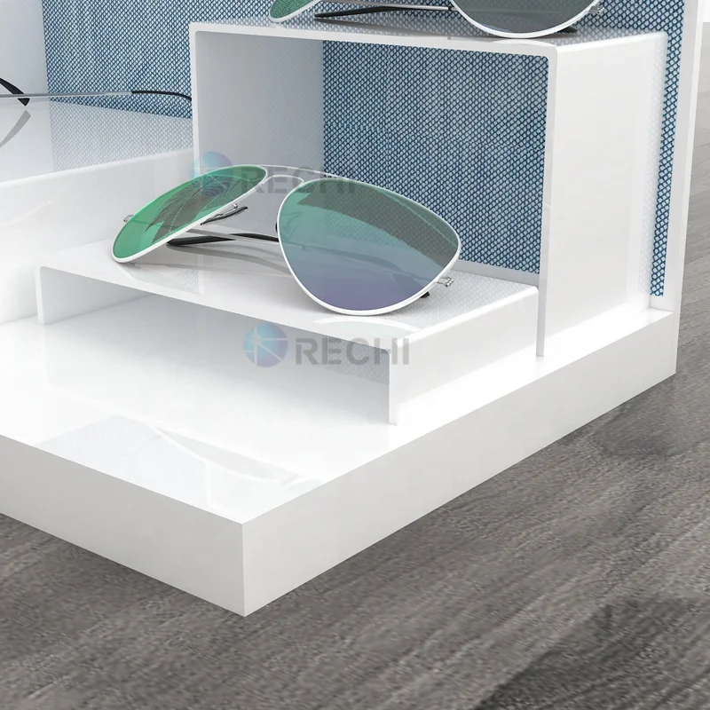 RECHI Custom Design & Manufacture Table Acrylic Eyeglasses Retail Display Stand Rack For Optical Shop Sunglasses Display Shelf