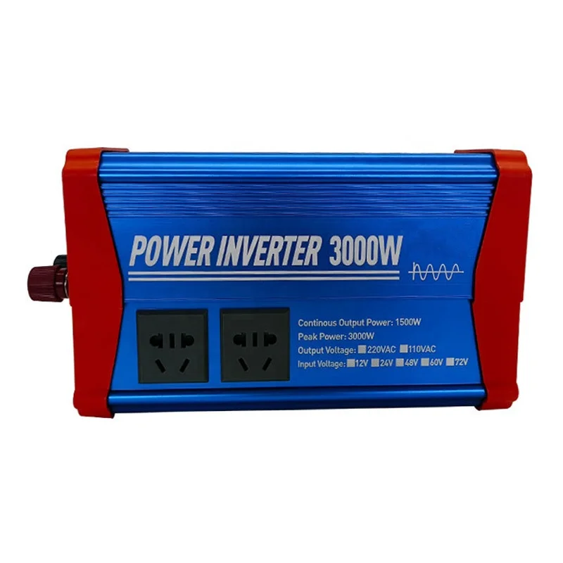 TYPE C Pure Sine Wave Inverter 1000W 3000W 3kw 3kva Home Battery Power DC 12V 24V 48V TO AC 110V 220V Color Display Converters