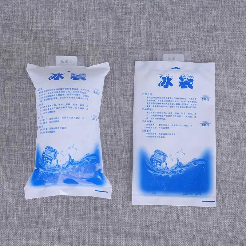 Food delivery custom insulated injecting water fresh cooler dry cold gel bag ice packs