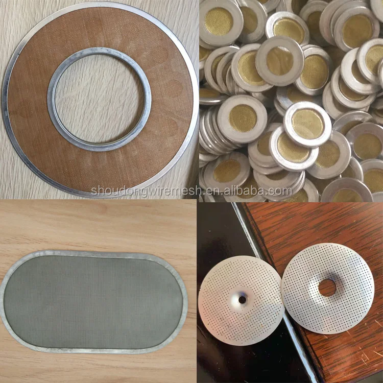 Brass aluminum filter disk, wrapped woven filter disk, high-precision micron stainless steel wire mesh filter disk