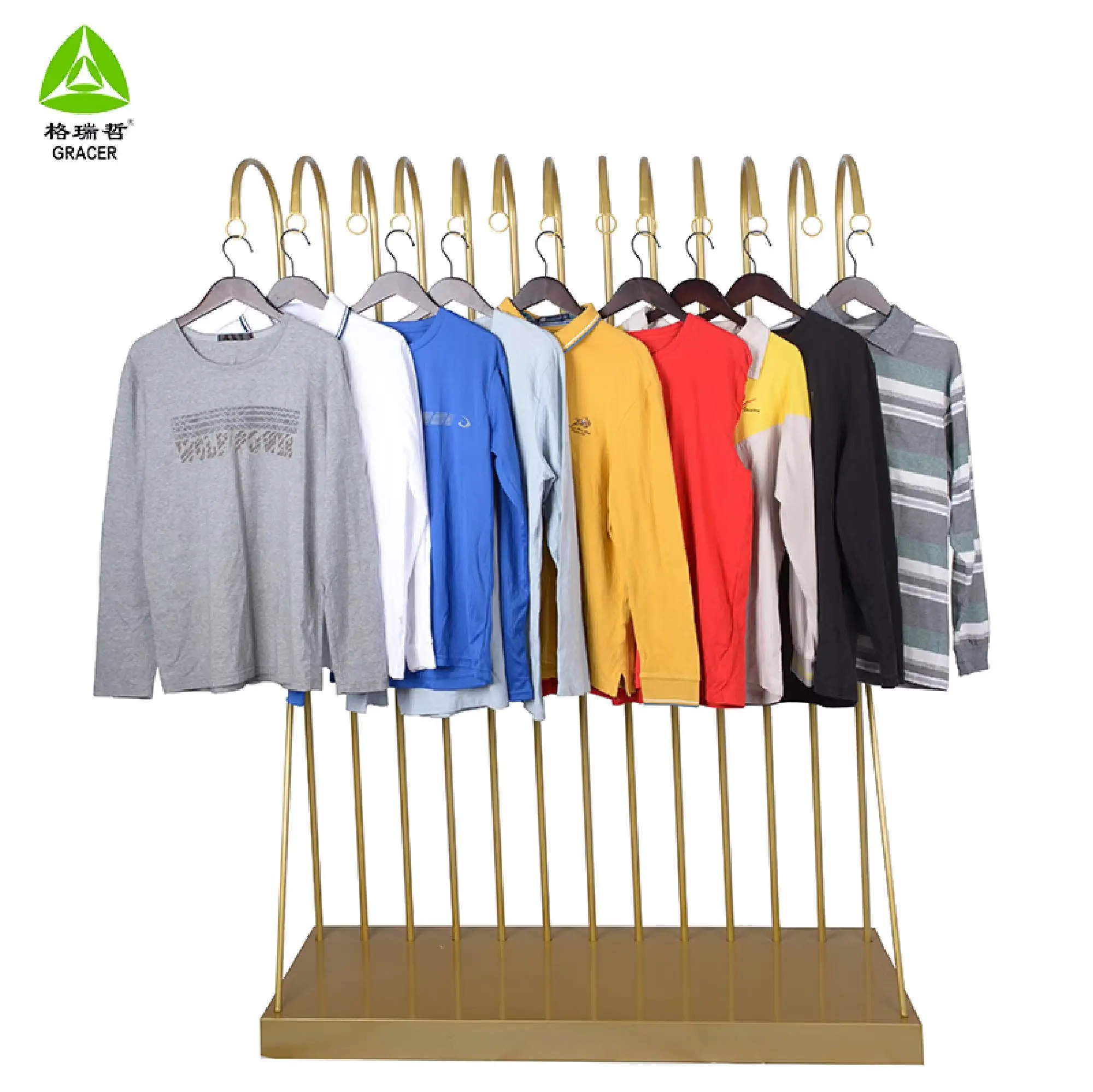 Cheap China Wholesale Used Clothing Bulk Second Hand Men Long Sleeve T Shirt