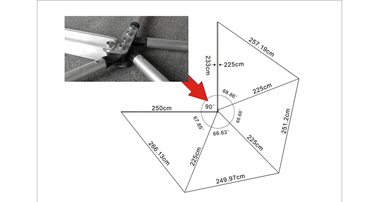 Factory Direct Sale Straight Bracing Car Awning 4x4 Car Roof Side Shelter Tent Foxwing 270 Canopy Awning
