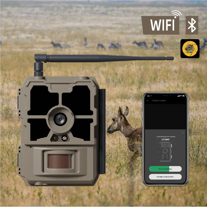 L-SHINE Mini Game Camera Hunting 4K 32MP WIFI 2.4 Inches Wireless Infrared Waterproof Wireless Infrared Wildlife Trail Camera