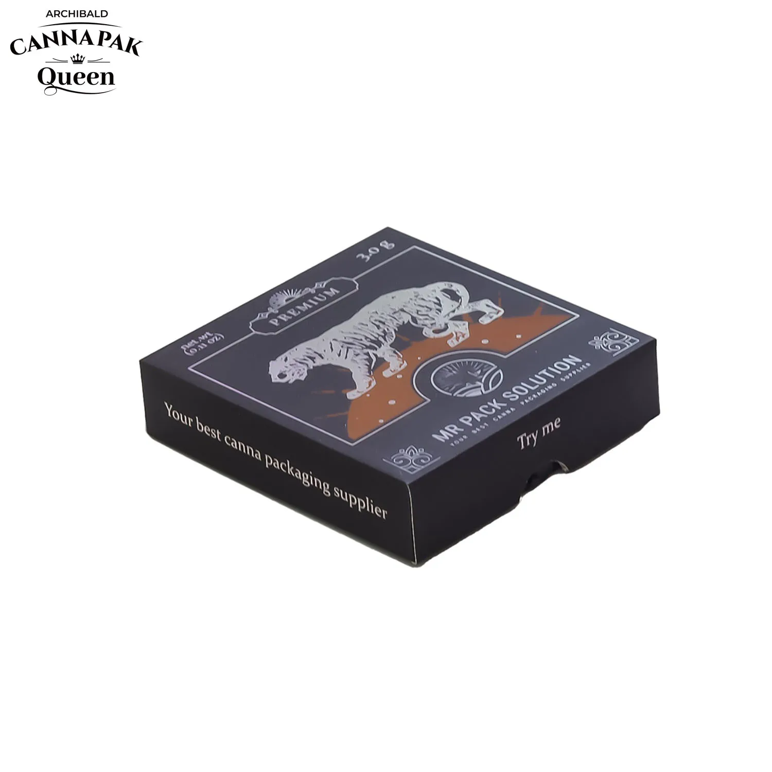 Latest Design Tear-Resistant Black Rectangular Box Packaging 5 Pack Pre Roll Box Child Resistant Cardboard Boxes for Cigarettes