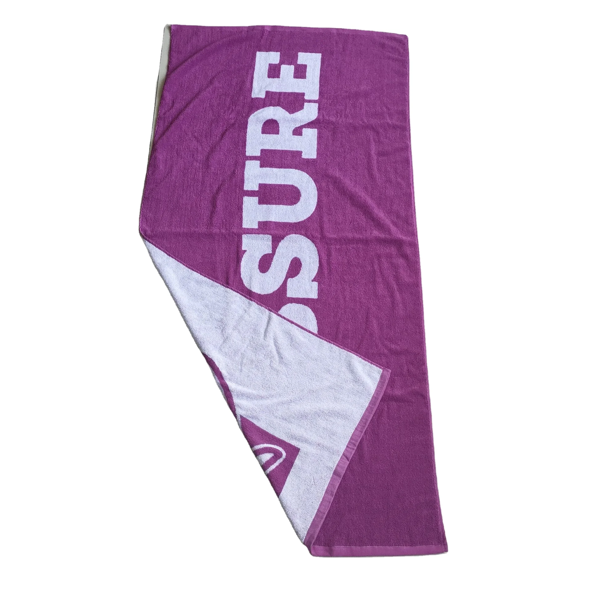 100% Cotton yarn-dyed jacquard high water absorption Clean and hygienic cotton beach towel custom beach towel