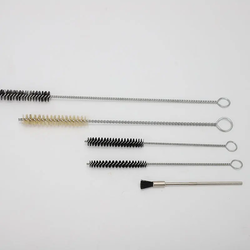 17pcs Cleaning Brush Set Spray Gun Pipe Car Parts Mechanical Cleaning Nylon Strip Brush