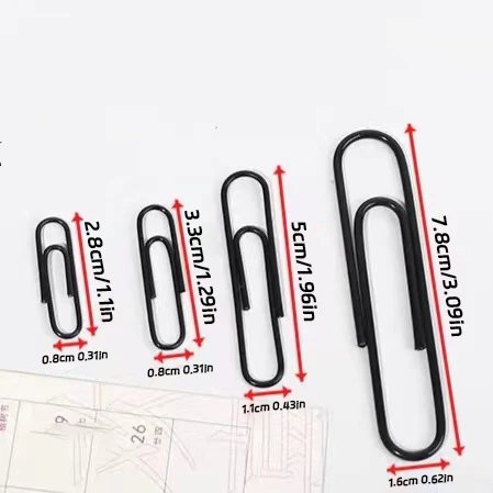 33MM 28MM Colored Unique Designer Paper Clip Types Of Decorative Paper Clips 100Pcs A Colorbox