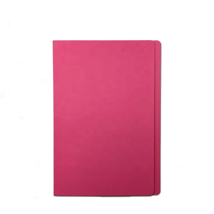 factory high-quality deep pink custom a4 manila kraft paper binder file folder with metal spring clip for conference file