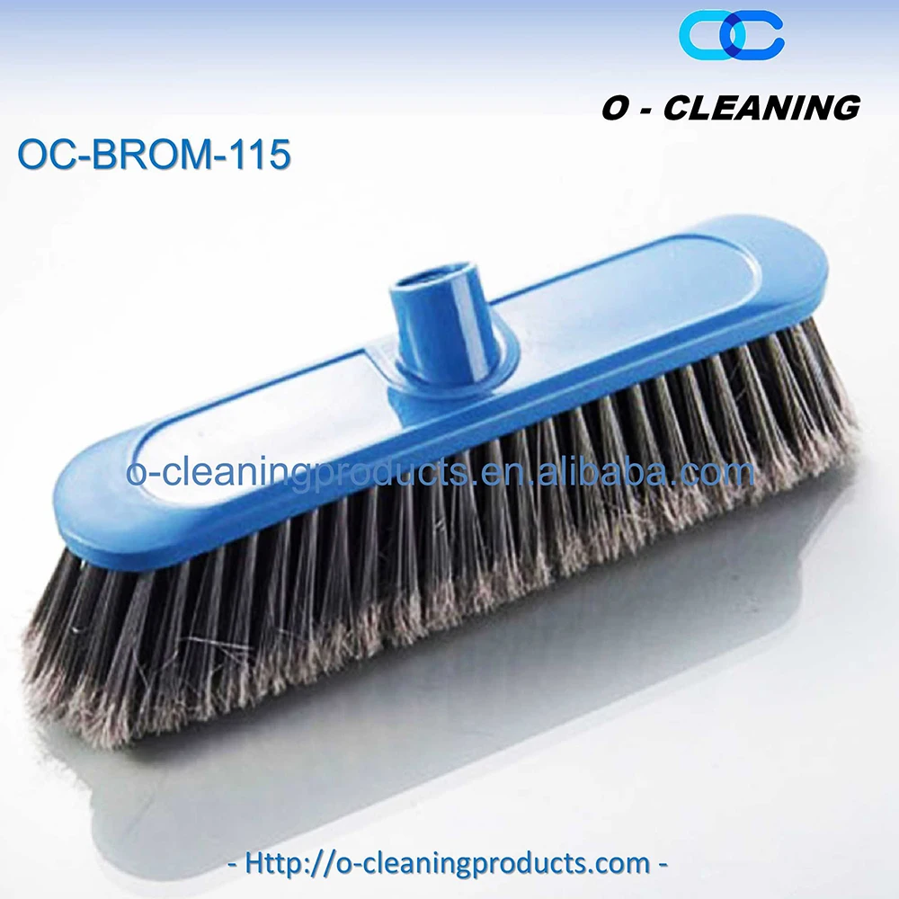 O-Cleaning Household Outdoor Multi-Surface Stiff Floor Scrub Brush Sweeping Broom For Patio Garage Deck Concrete Wood Stone Tile