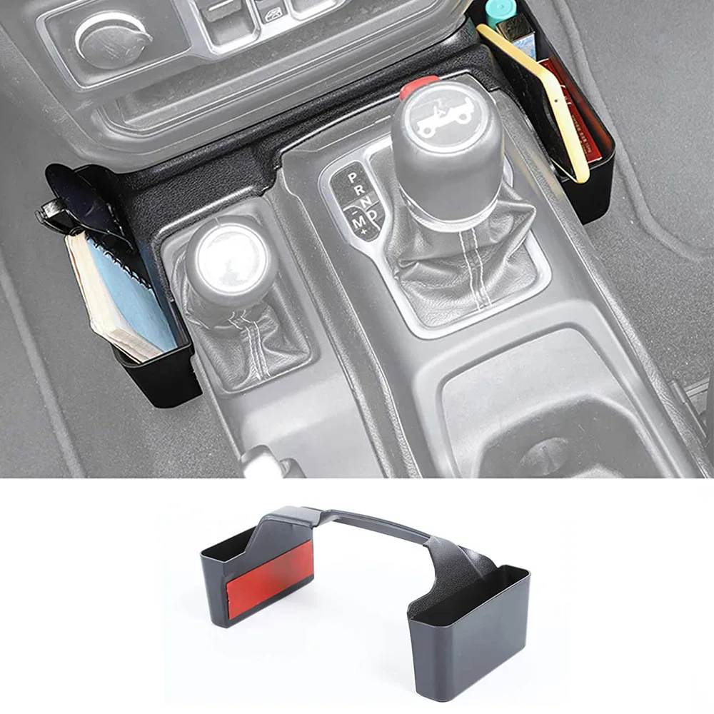 Spedking 2007-2017 2018-2021  2 Gear Shift Console Storage Box Shifter Side Tray Storage Organizer for Jeep Wrangler JK JL JT