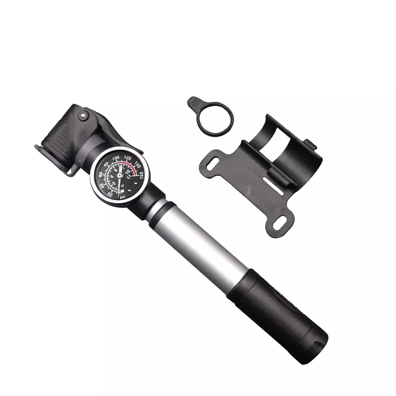 Bicycle Inflator 160 PSI Gauge With Pressure Gauge Cycling Mini Portable Manual Pump Suitable For MTB Road Bike Pump Accessories