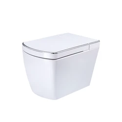 Wall hung rimless western standard size toilet water closet pan set