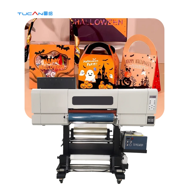 UV DTF Film Printer UV Printer Small Direct To AB Film Printing Machine 60cm with eps i1600 heads optional xp600 i3200