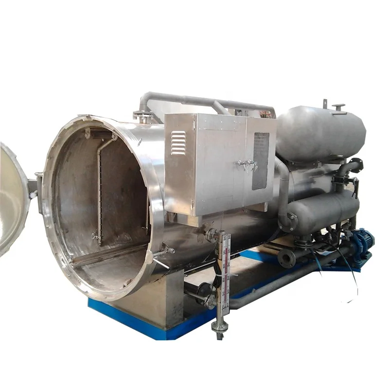 Horizontal Autoclave Steam Sterilization Water Spray Tofu Retort machine