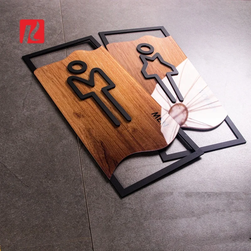 Custom No MOQ Office Door Sign Adhesive Acrylic Door Sign Apartment Hotel Number Plaque House Number Plate