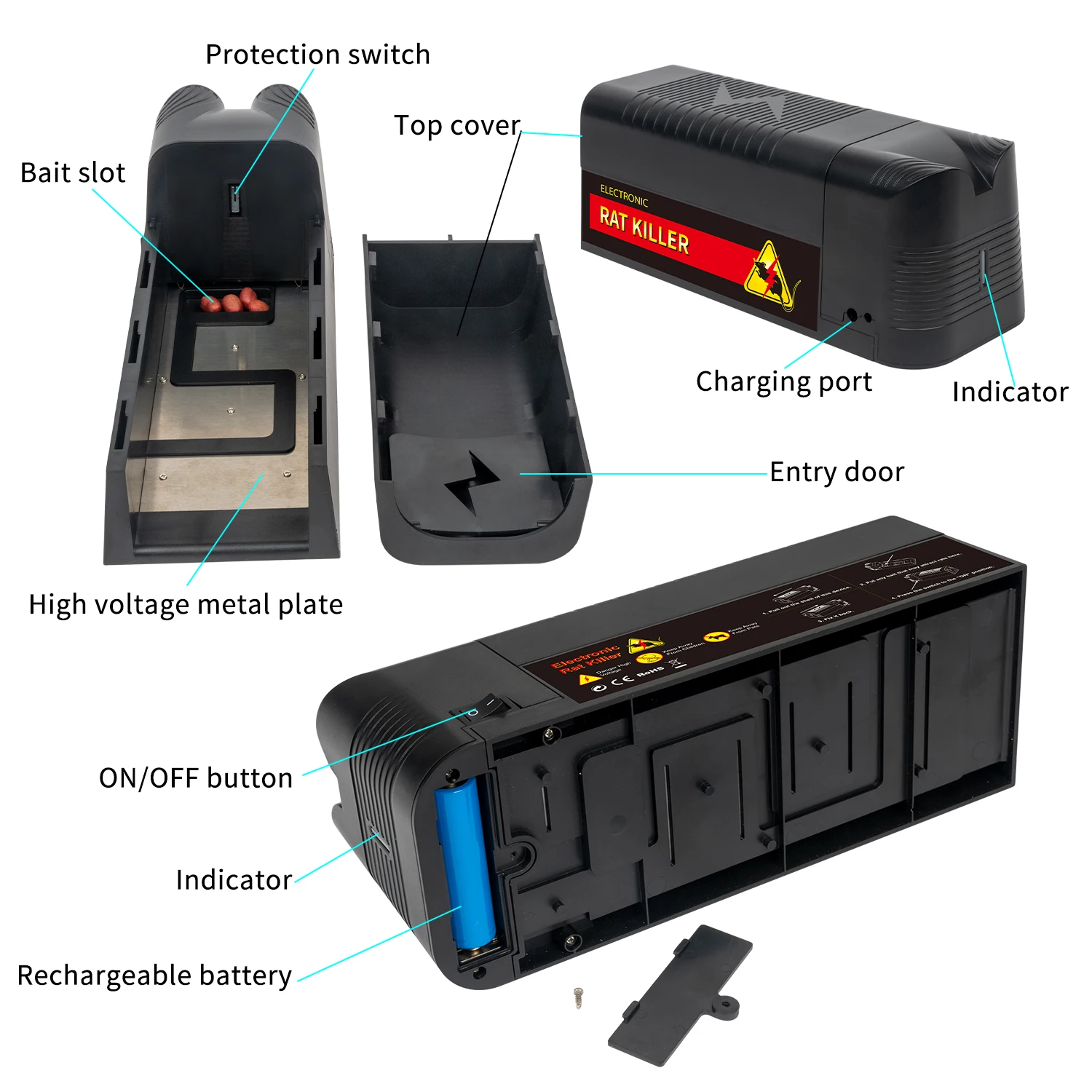 X-Pest  pest control of electric mouse trap smart electric  kill rat mouse mice trap and rat trap cage