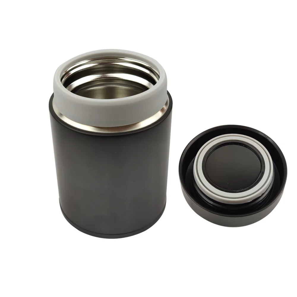 Premium Mini 350ml Double Wall 304 Stainless Steel Insulated Food Jar Soup Thermos with PP Plastic Lid