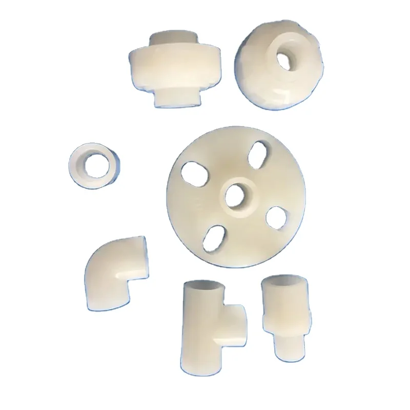 Factory Customized Tee Male Elbows 100% Pure PVDF Connector Parts Fluorine Plastic Accessories