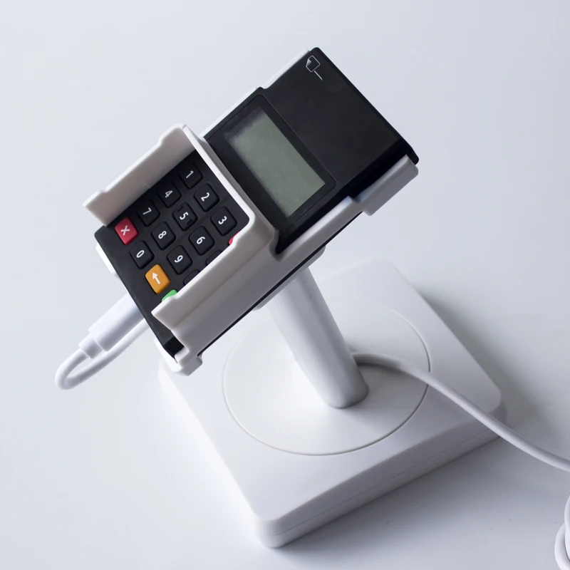 Rotating pos machine universal stand pos mount base stand adjustable angle credit card terminal pos stand for QPOS MINI