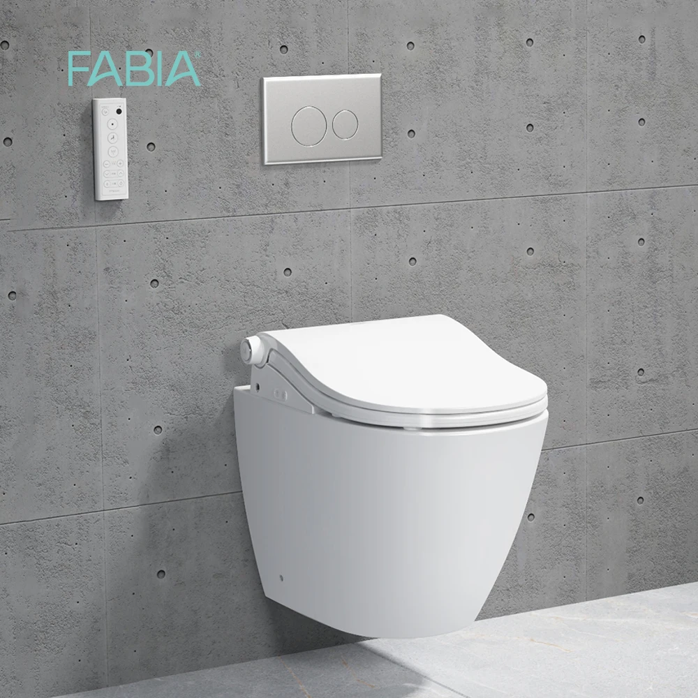 Ce Standard Bathroom Ceramic Smart Toilet Intelligent Bidet Integrated Wall Hang Toilet