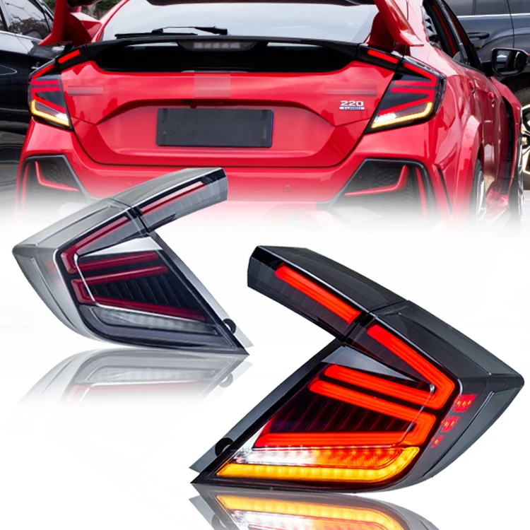 DK Motion Car Rear Light Led Tail Lamp For Honda Civic Hatchback 2018 - 2021