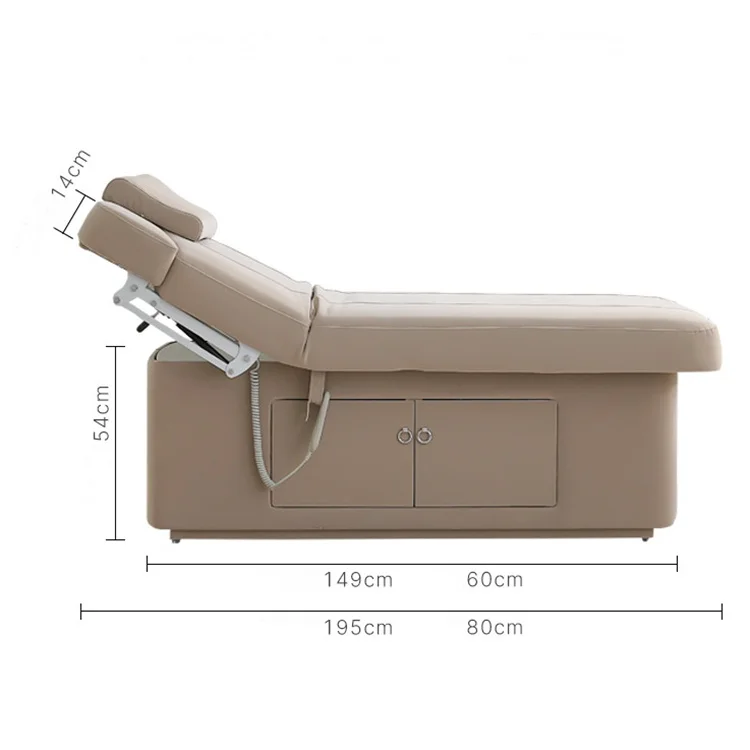 modern luxury beauty salon furniture electrical light brown spa facial treatment massage table medical facial bed with massage